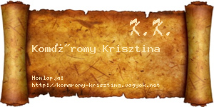 Komáromy Krisztina névjegykártya