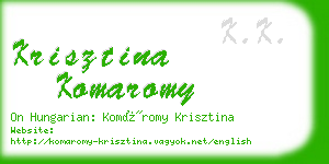 krisztina komaromy business card